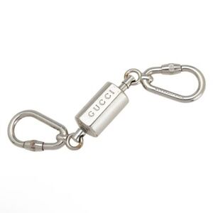 Gucci Key Ring, Carabina Silver Metal Keychain for Women